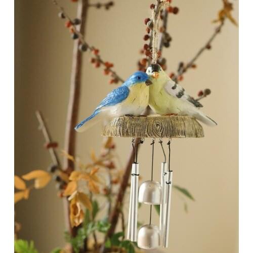 Wind Chime Bird Decorative Pendant Sweet Sound Hanging Windchime for Home Wind Chime Large Wind Chimes Bells Tubes