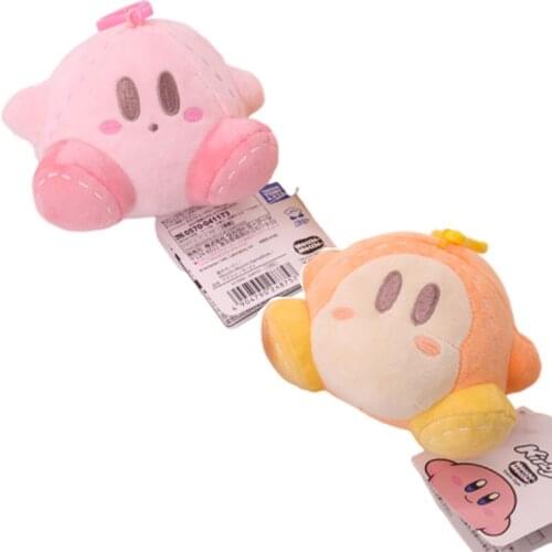 Childrens soft plush stuffed keychain backpack pendant cute cartoon animal pendant star Kirby pink orange special kawaii 13 cm