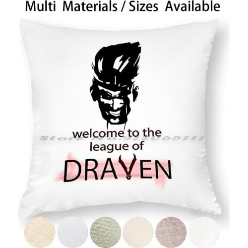 Draven Cool Design Pillow Case Throw Pillow Cover Cotton Linen Flax Riotgames Gamer Gaming Draven Esports Lolfans Creative