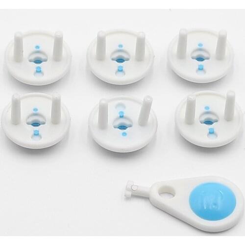 6 Pcs/Set Russian EU European Euro Security Child Electric Socket Outlet Plug Two Phase Safe Protection Lock Cover Baby Safety