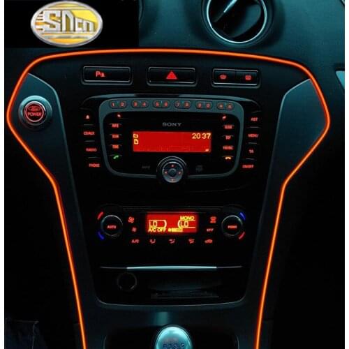 SNCN flexible Neon LED Car Interior Atmosphere Lights Strip Motorcycle DIY Moulding Trim EL Cold Line decorative Lamp Plug&Play