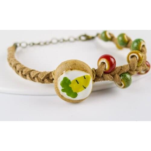 Jingdezhen Ceramic Cartoon Bracelets for Children Gift Girl Fashion Bracelet #FY124