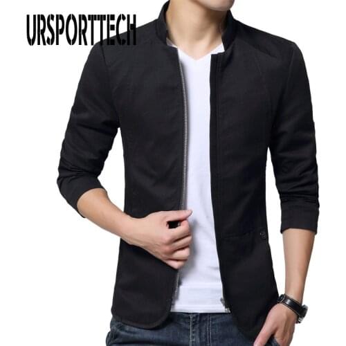 Jacket Men Fashion Jackets and Coats Slim Casual Baseball Jackets For Men Stand Collar With Zipper Coat Homme Men Clothing M-5XL