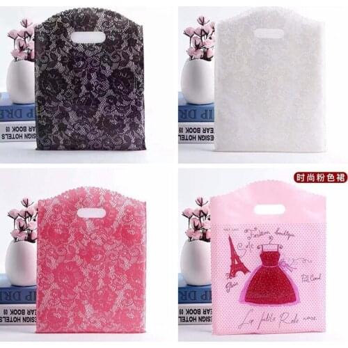 50PCS/Lot Cute Black lace Cookie&Candy Bags Plastic Bag For Biscuits Snack Baking Package/Gift Bags