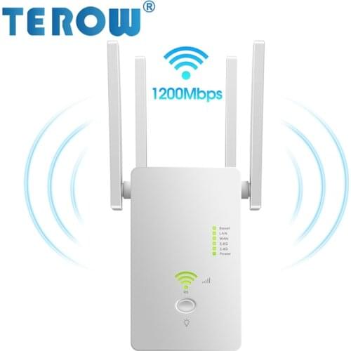 TEROW AC1200 1200Mbps Mini Gigabit Wifi Router Dual Band 2.4GHz&5.8GHz Wifi Repeater Powerline adapter Extender Wireless AP