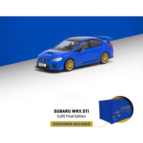 Diecast Alloy Car Model 1: 64 Subaru WRX S208 EJ20 Container Collection Decoration Souvenir Ornament Display Vehicle Toy Gift