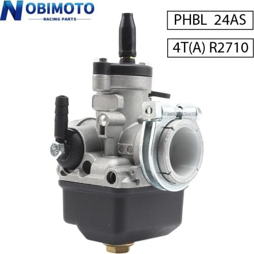 Motorcycle PHBL Carburetor 24mm Carburetor Dellorto PHBL 24AS 4T(A) R2710 For 50-250cc ATV Dirt Racing Bike Universal