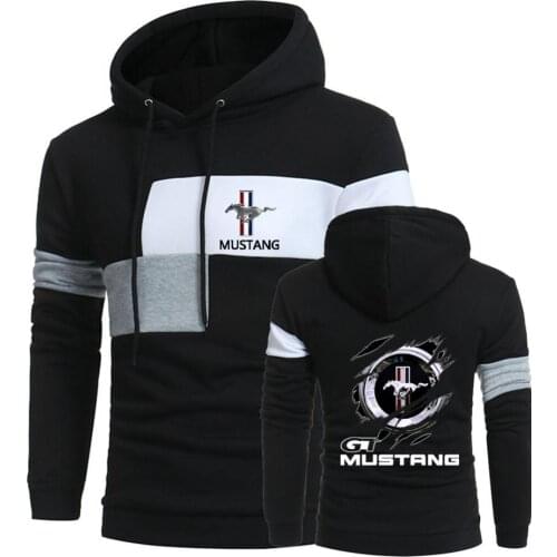 2020 Mens Spring Autumn Creative Design Mustang Custom Cotton Pullover Sweatshirts Sports Print Hooded Hoodies Leisure Tops