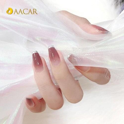 24Pcs Hit Color False Nails Cute Summer Style Fake Nails Jelly Finger Nail Press On Nails Manicure Decoration Nail With Glue