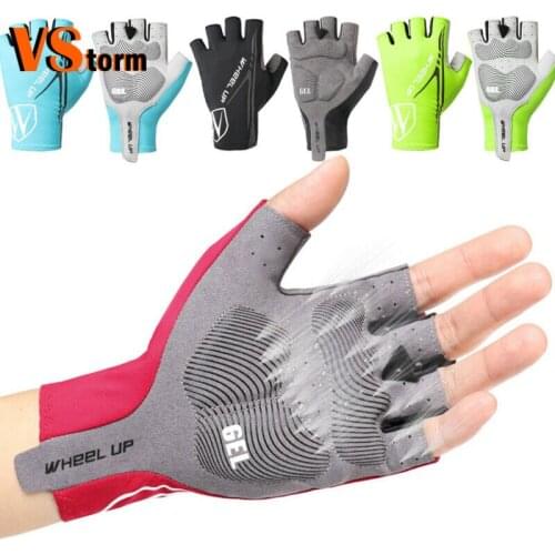 Unisex Ventilated High-end Cyling Gloves Bike Cycling Gel Half Finger Wears Short Finger Outdoor Sport Glove Best Gifts Friend