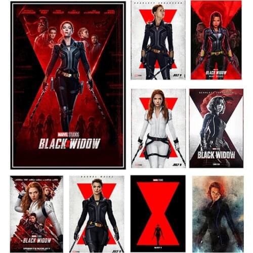 Black Widow Marvel Movie Poster Superhero Canvas Painting And Print Film Wall Art Girl Picture Living room Home Decor Cuadros
