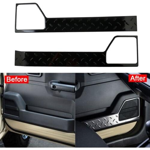 Car Door Anti Kick Pad Front Door Protector for Suzuki Jimny JB64 JB74 2018-2020 Stainless Steel Auto Inner Door Side Edge Film
