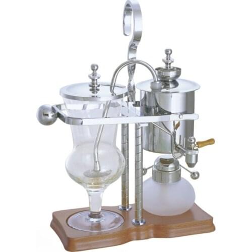 Luxury Silivery Balancing roayl syphon coffee maker/Siphon coffee maker /Tea pot with top quality ,perfect chrsitmas gift