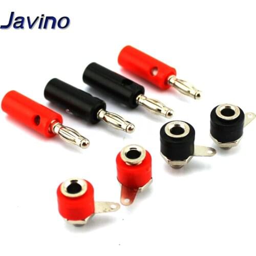 1set Male And Female 4mm Banana Plug Male And Female To Insert Connector Banana Pin DIY Model Parts