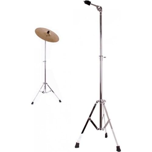 Full Metal Adjustment Foldable Floor Cymbal Triangle-bracket Stand Holder Jazz Drum Set Percussion Instrument Accessories
