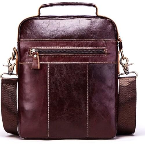 Mens High Quality Genuine Leather Vintage Shoulder Bag Male Crossbody Bags Men Large Capacity Travel Handbag Briefcase