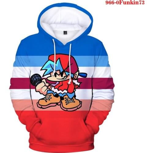 2021 Friday Night Funkin Hoodies Cartoon Music Game 3D Printed Sweatshirts Men Women Hooded Harajuku Streetwear Unisex Tops Coat