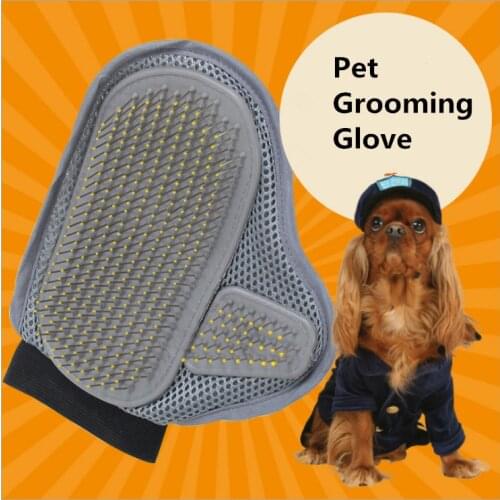 Comfortable Pet Animal Grooming Glove Dog Cat Comb Pin Brush for Medium to Long Hair Relax Muscles Pet Bath Cleaning Brush