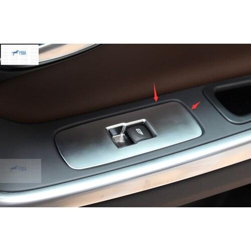 Yimaautotrims For Volvo XC60 S60 2014 2015 ABS Passenger Co-pilot seat Window Lift Switch Button Interior Mouldings Cover Trim
