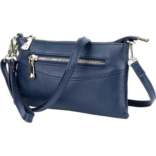 Famous Brand Female Shoulder Bag Envelope Clutch Bag Crossbody Bag Purse for Women 100% Genuine Leather Women Messenger Bag