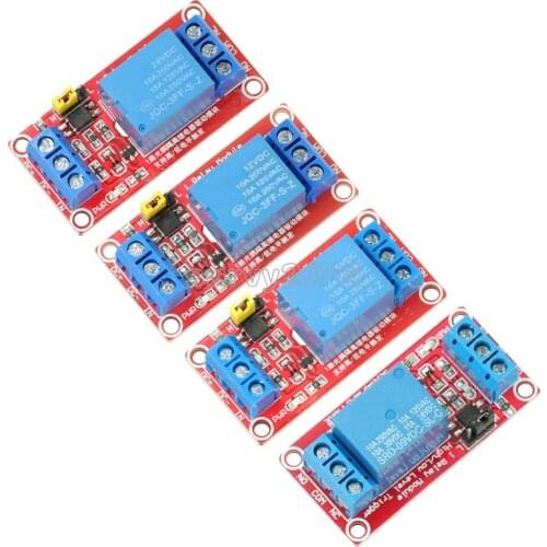 DC 5V 9V 12V 24V 1 Channel Relay Module With Optocoupler Shield Board High And Low Level Trigger Power Supply Module For Arduino