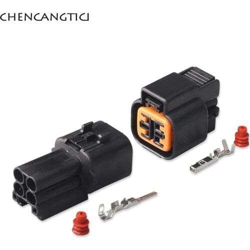 2 Sets 4 Pin Way KUM 090 Type Oxygen Sensor Downstream Upstream Connector Male Female Plug for Hyundai PB621-04020 PB625-04027