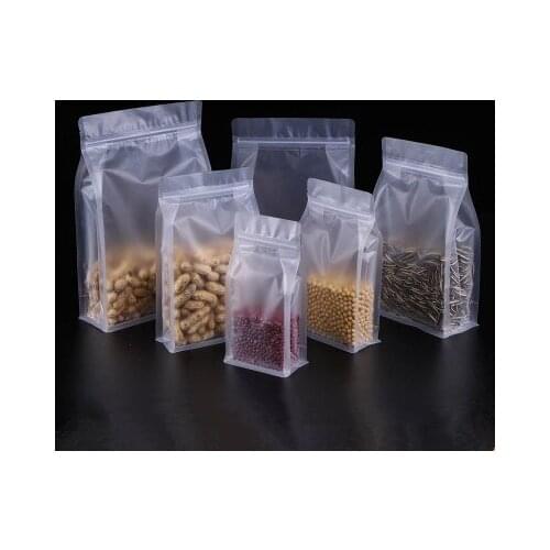 100Pcs Plastic Food Storage Bag Reusable Freezer Bag Ziplock Leakproof Top Fruits Lunch Box