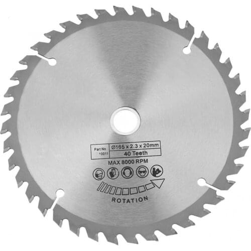 165mm x 20mm 40 Teeth Diamond Circular Cut Saw Woodworking Rotary Tool Cutting Disc