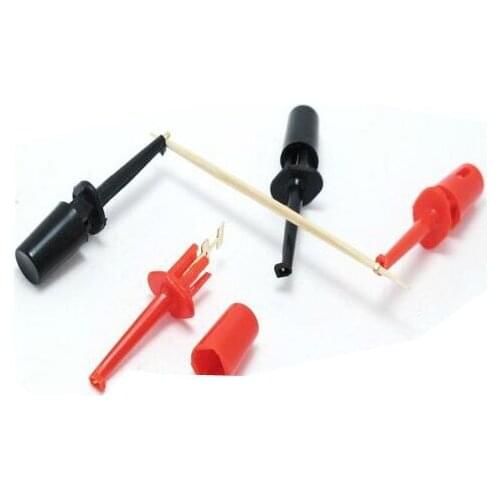 20pcs/lot 42mm Small Size Test Clip Test Hook Color Red/Black