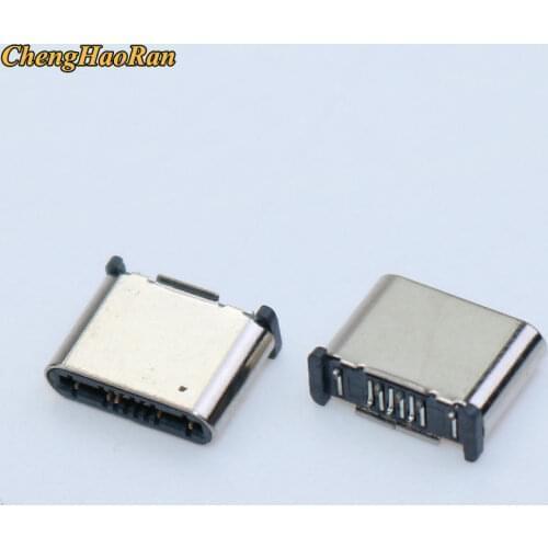 ChengHaoRan 10pcs USB type C simple short male 8p type-C male seat height 6.0 charging port connector