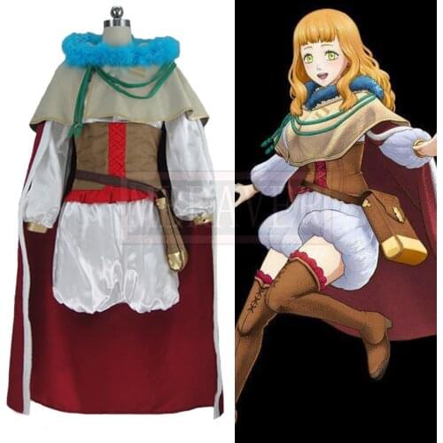 Black Clover Mimosa Vermilion Cos Halloween Party Cosplay Costume Custom Made Any Size