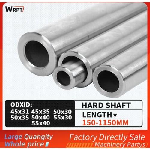 2PCS 45MM/50MM/55MM cylindrical hollow optical axis linear guide chrome-plated hard shaft guide, L = 150mm-1150mm