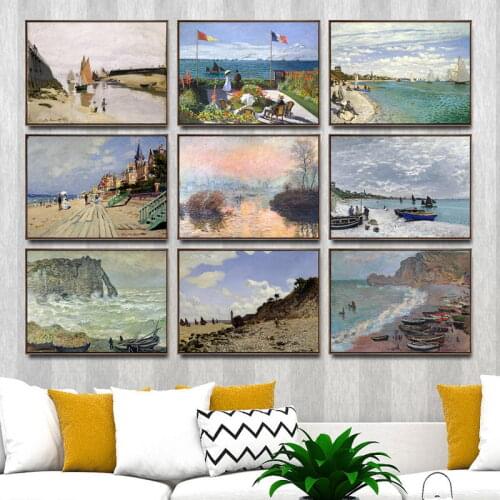 Home Decoration Art Wall Pictures Fro Living Room Poster Print Canvas Paintings French Claude Monet Ship