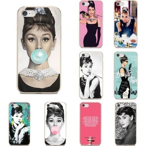For Samsung Galaxy S6 S7 Edge S8 S9 S10 Plus Lite A40S Alpha Core Grand Prime Audrey Hepburn Pretty Fashion Soft TPU Phone Case