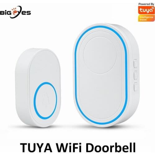 TUYA WiFi Doorbell Smart Wireless Doorbell New Home Welcome Doorbell Chime EU US Plug Smart Door Bell Chime with 58 Ring Songs
