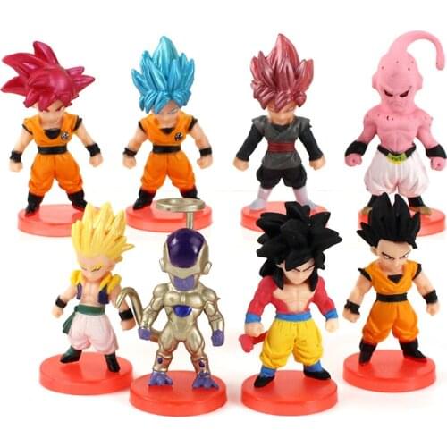 16Pcs Dragon Ball Figure Son Goku Vegeta Anime Super Saiyan Action Figures PVC Model Kawaii Collection Ornaments Kids Toys Gift