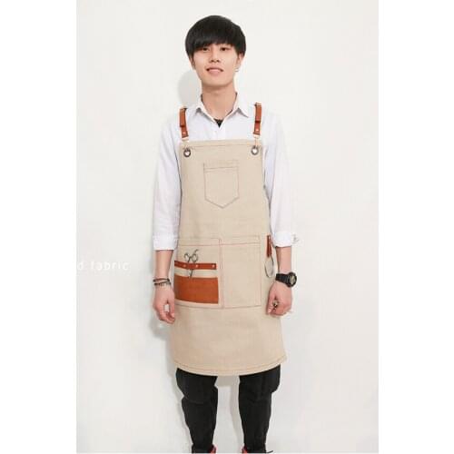 Apron Korean fashion tea shop Men and women hairdressing restaurant Barista work apron