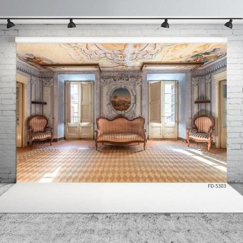 Photo Backdrop Vintage Living Room Sofa Customized Background for Portrait Children Baby Family Photoshoot Photography Props