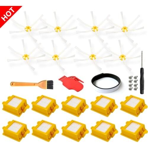 Hepa Filter For iRobot Roomba 700 Series 760 770 780 790 Vacuum Cleaner Spare Part 6 Armed Side Brush Brushes