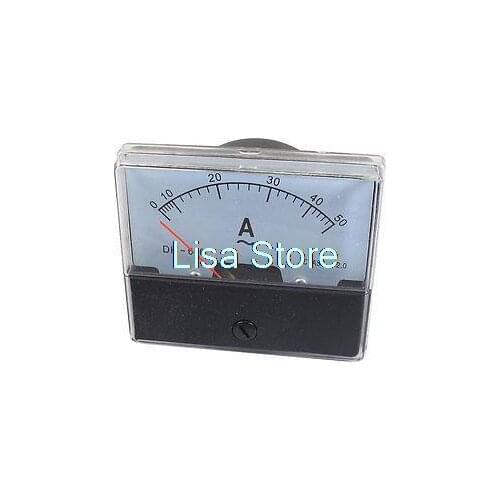 Current Measuring AC 0-50A Rectangle Analog Panel Ammeter Gauge