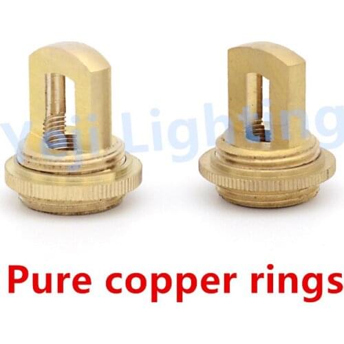 Pure copper rings M12 thread brass hook M10 nut rustproof for ceiling rose lamp base chandelier retro lighting accessories DIY