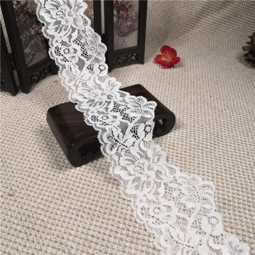 R1783 7.5cm Beautiful Wholesales Gipure Lace Fabric for garmentsThe elastic lace frills