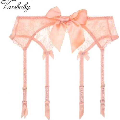 Varsbaby Ladies Big Bow Sexy Fashion High Quality Underwear Floral Lace Lovely Garters