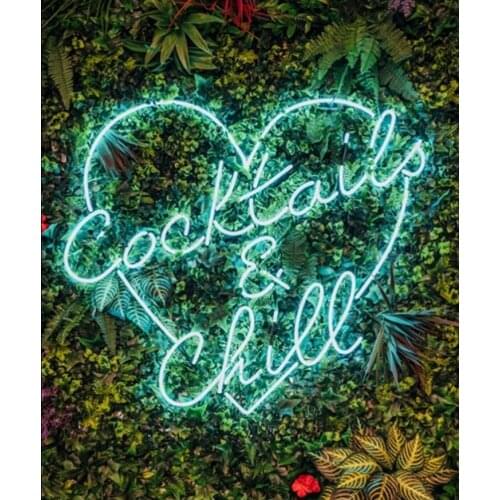 Neon Sign For Cocktails Chill GlassNeon Sign For Cocktails Chill Glass Tube Commercial happy Lamp resterant art light Neon Signs