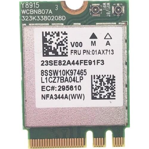 NFA344A QCNFA344A M.2 WiFi Card For Lenovo ThinkPad 710S E470 E475 E570 E575 V310 YOGA-710 720 910 Series FRU 01AX713