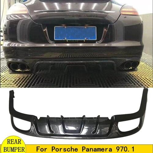 Newest 970.1 High Quality Carbon Fiber Rear lip Back Bumper Diffuser For Porsche Panamera 970.1 Car styling 2010-2014