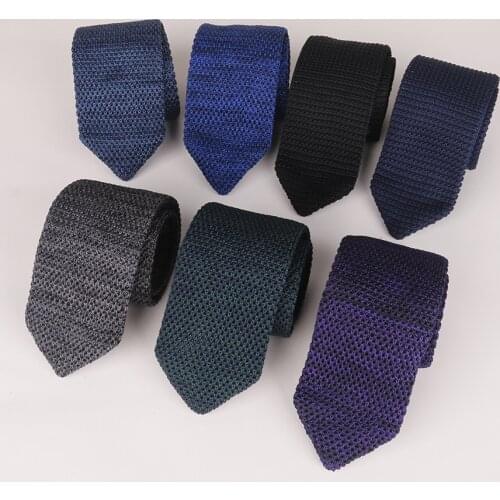 New Style Fashion Mens Solid Colourful Tie Knit Knitted Ties Necktie Normal Slim Classic Woven Cravate Narrow Vintage Neckties