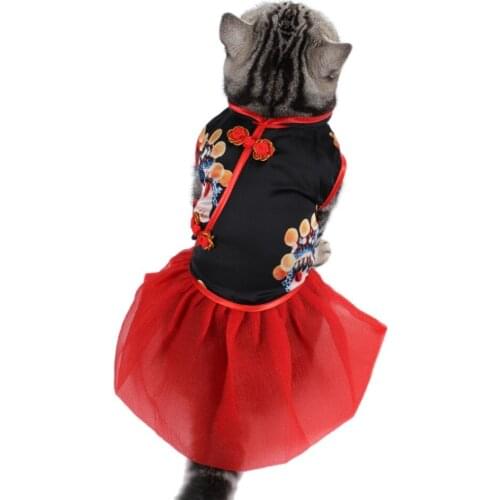Traumdeutung Chinese style Small Dogs Clothes Cats Chihuahua Costume For Pets Dress Cat Dog Clothing honden kleding vestiti cane