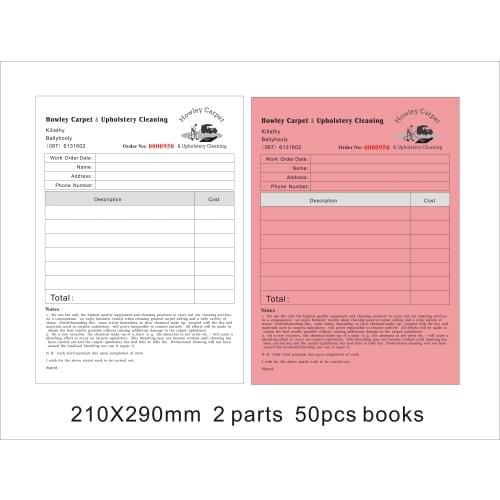Custom print A4 50pcs 2-3 copy invoice book ,free shipping by Fedex/DHL/TNT/EMS