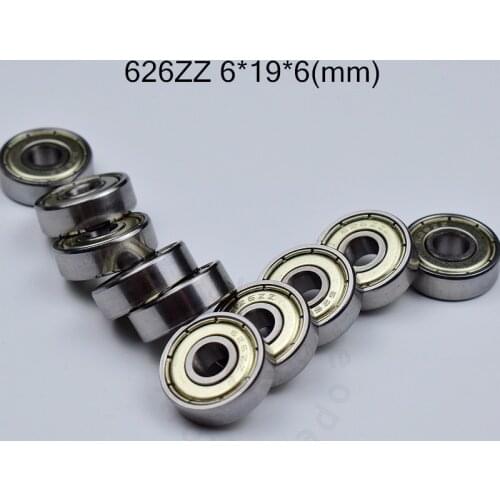 626 626ZZ 6*19*6(mm) 10pieces bearing free shipping ABEC-5 bearings metal Sealed Bearing 626 626Z 626ZZ chrome steel bearing